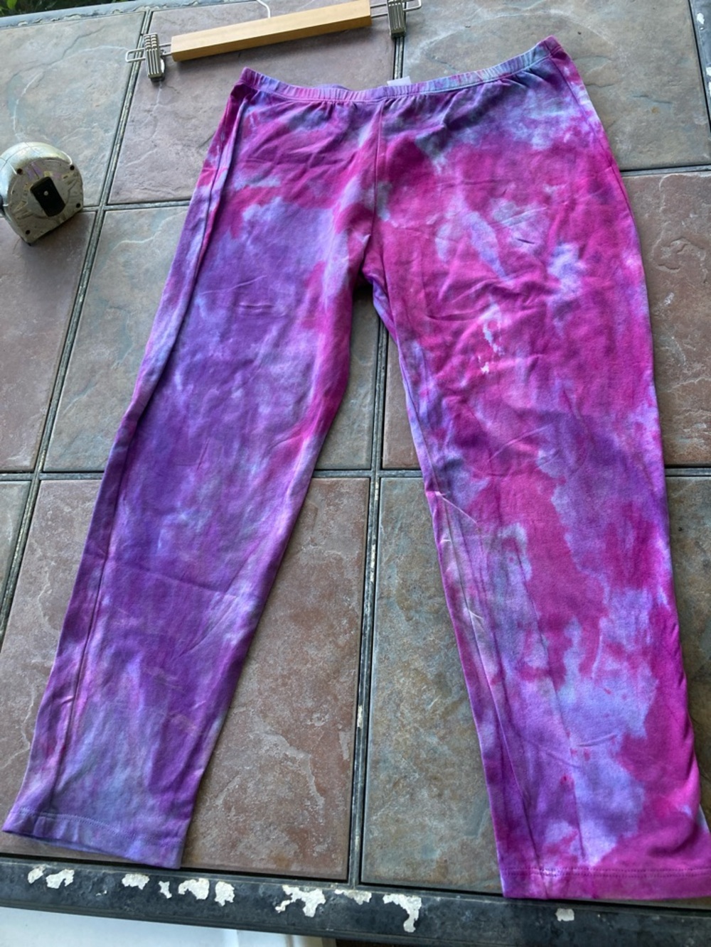 Tie-Dye Purple & Pink Stretch Leggings